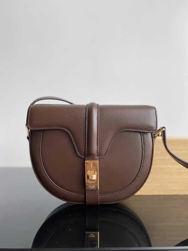 Replica New Cheap Top Quality Celine Brown Ebesace Shoulder Crossbody Bag